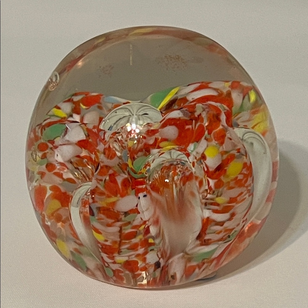Colorful Glass Art Paperweight